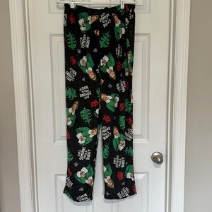 Elf men’s black& green pajama bottoms